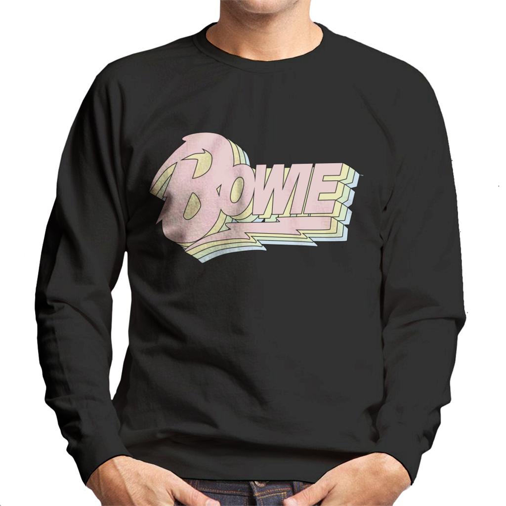 David Bowie Pastel Logo Men's Sweatshirt-ALL + EVERY