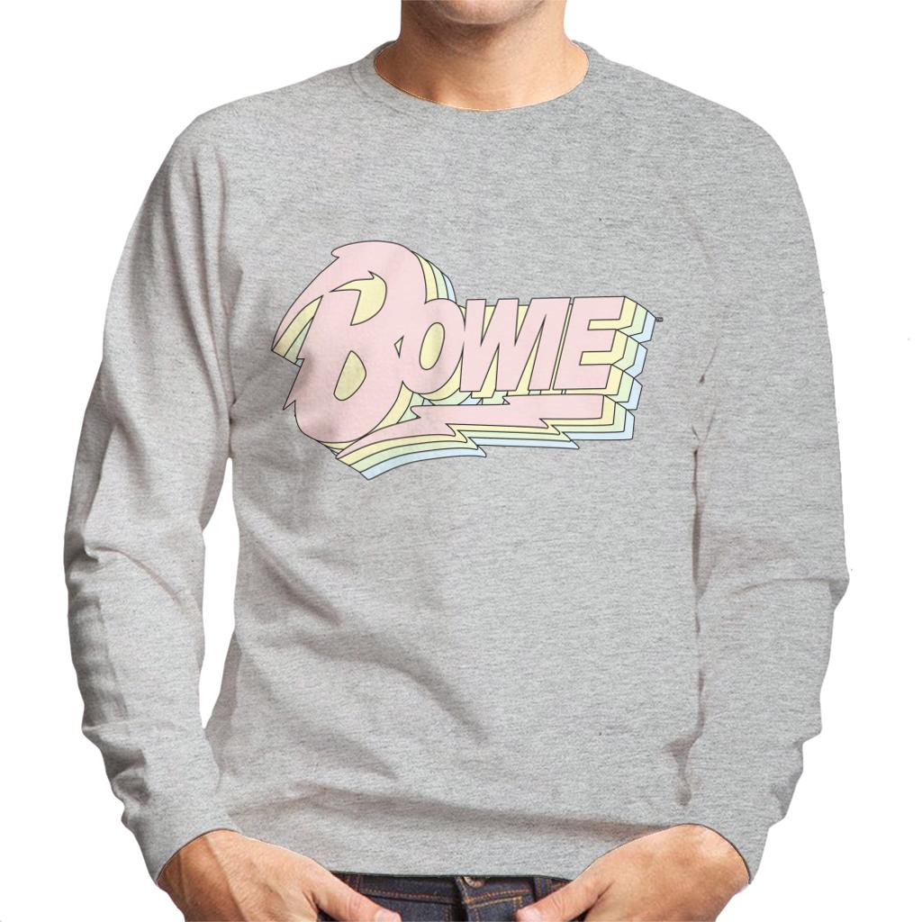 David Bowie Pastel Logo Men's Sweatshirt-ALL + EVERY