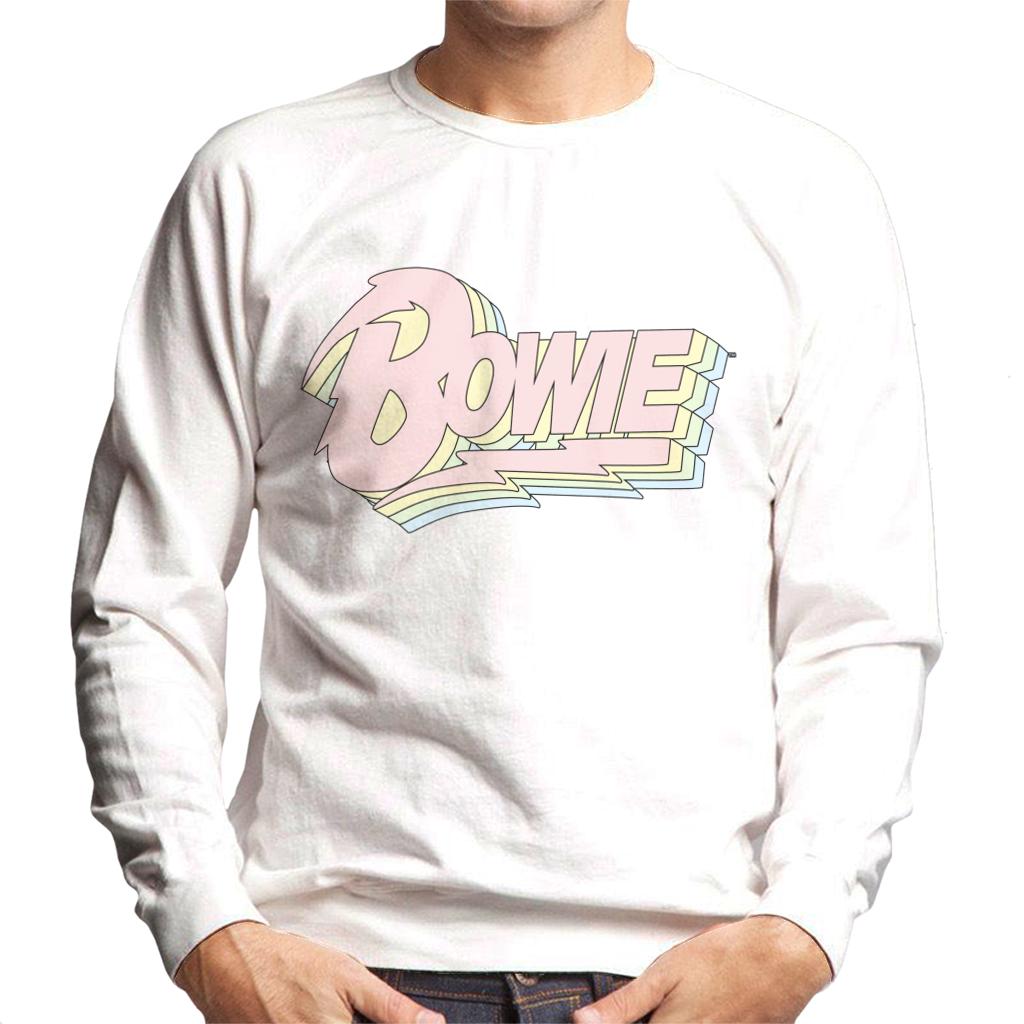 David Bowie Pastel Logo Men's Sweatshirt-ALL + EVERY