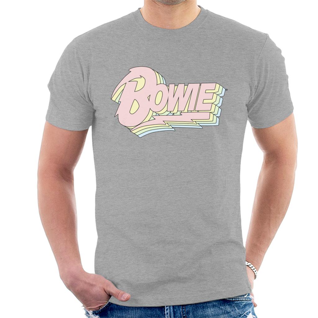 David Bowie Pastel Logo Men's T-Shirt-ALL + EVERY