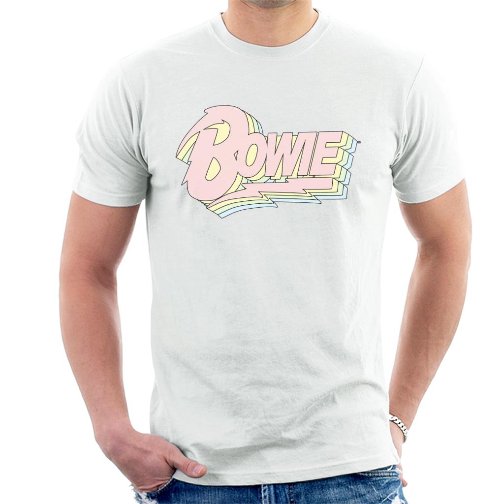 David Bowie Pastel Logo Men's T-Shirt-ALL + EVERY