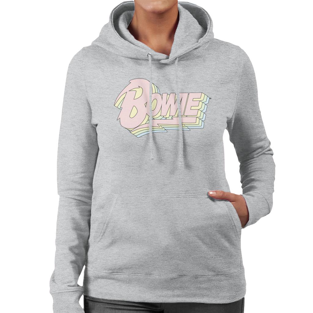 David Bowie Pastel Logo Women's Hooded Sweatshirt-ALL + EVERY