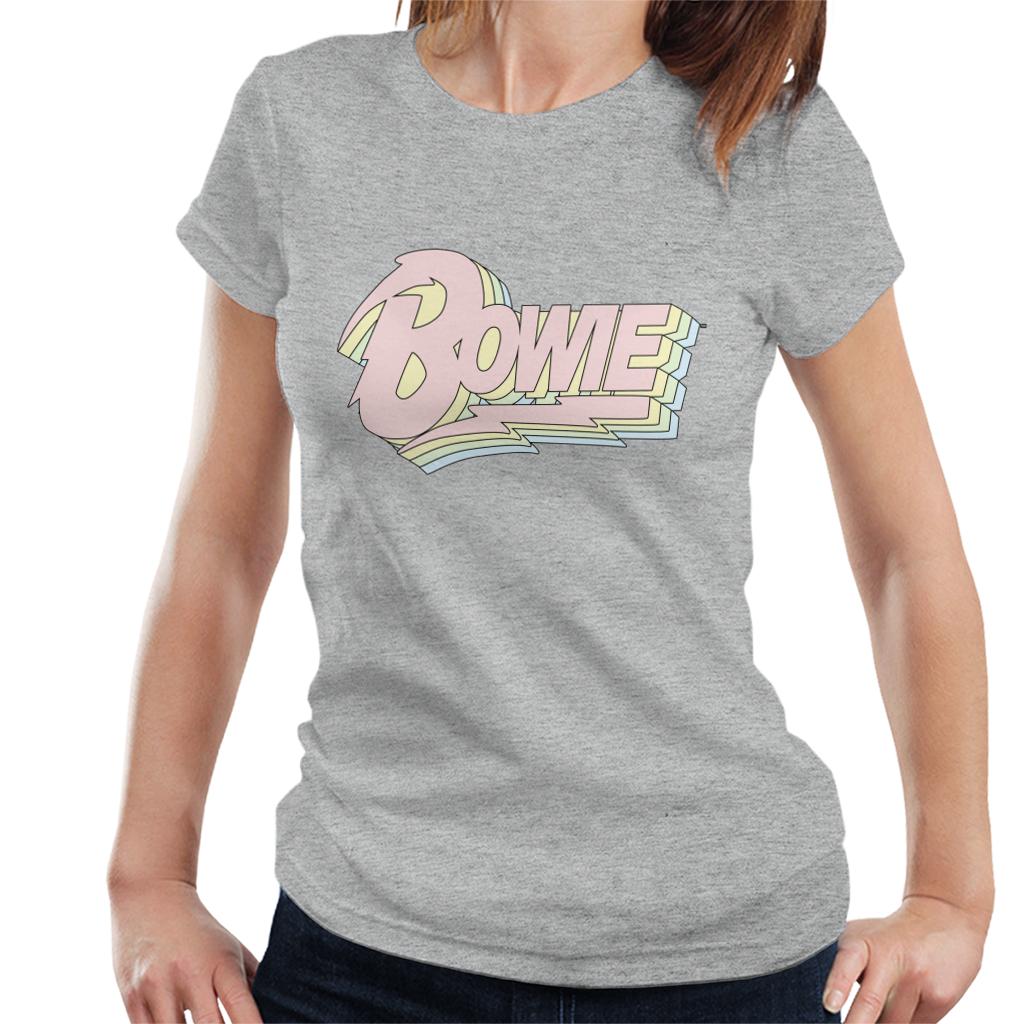 David Bowie Pastel Logo Women's T-Shirt-ALL + EVERY