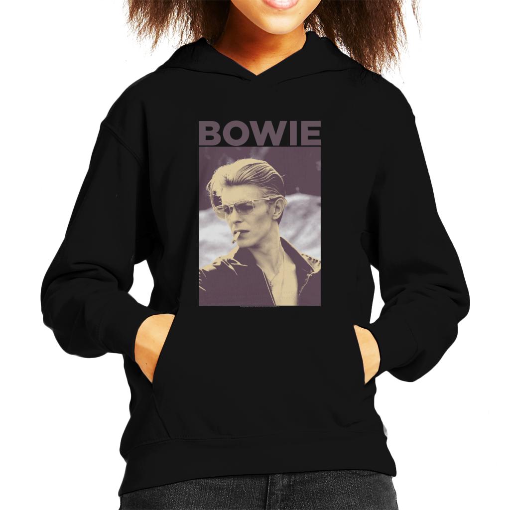 David Bowie Smoking Portrait Kid's Hooded Sweatshirt-ALL + EVERY