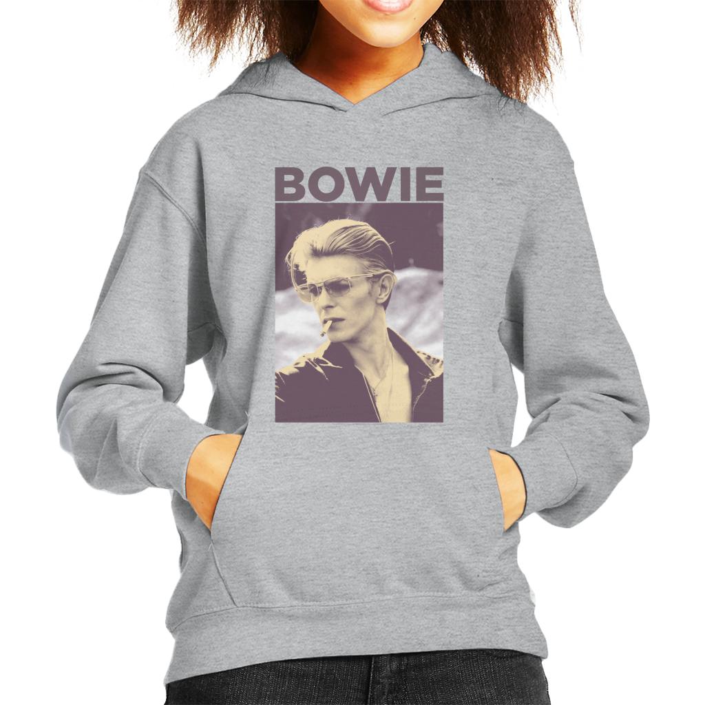 David Bowie Smoking Portrait Kid's Hooded Sweatshirt-ALL + EVERY