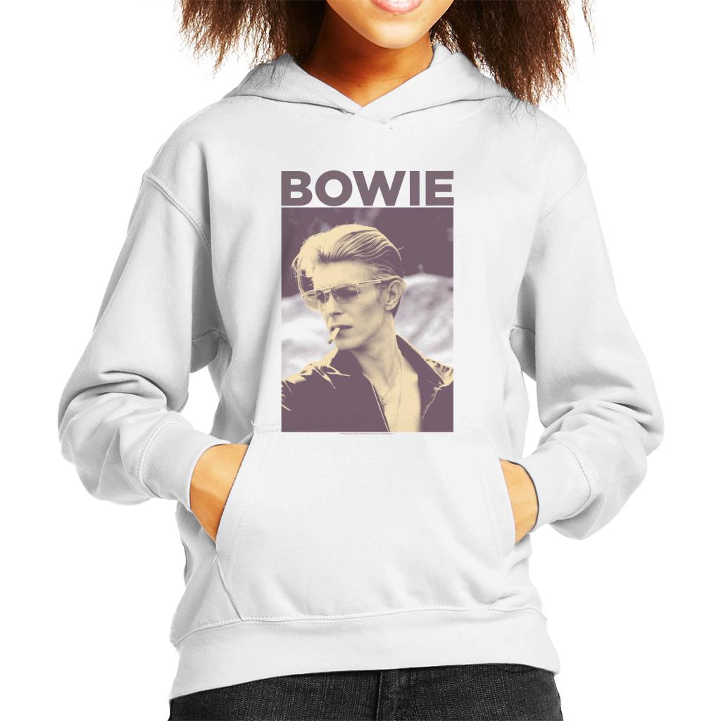 David Bowie Smoking Portrait Kid's Hooded Sweatshirt-ALL + EVERY