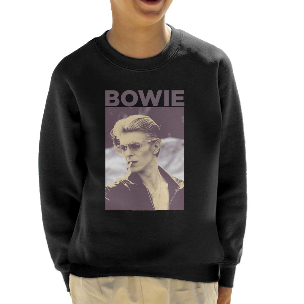 David Bowie Smoking Portrait Kid's Sweatshirt-ALL + EVERY