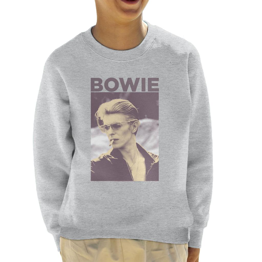 David Bowie Smoking Portrait Kid's Sweatshirt-ALL + EVERY