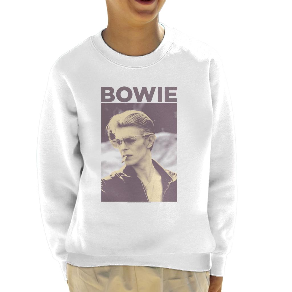 David Bowie Smoking Portrait Kid's Sweatshirt-ALL + EVERY