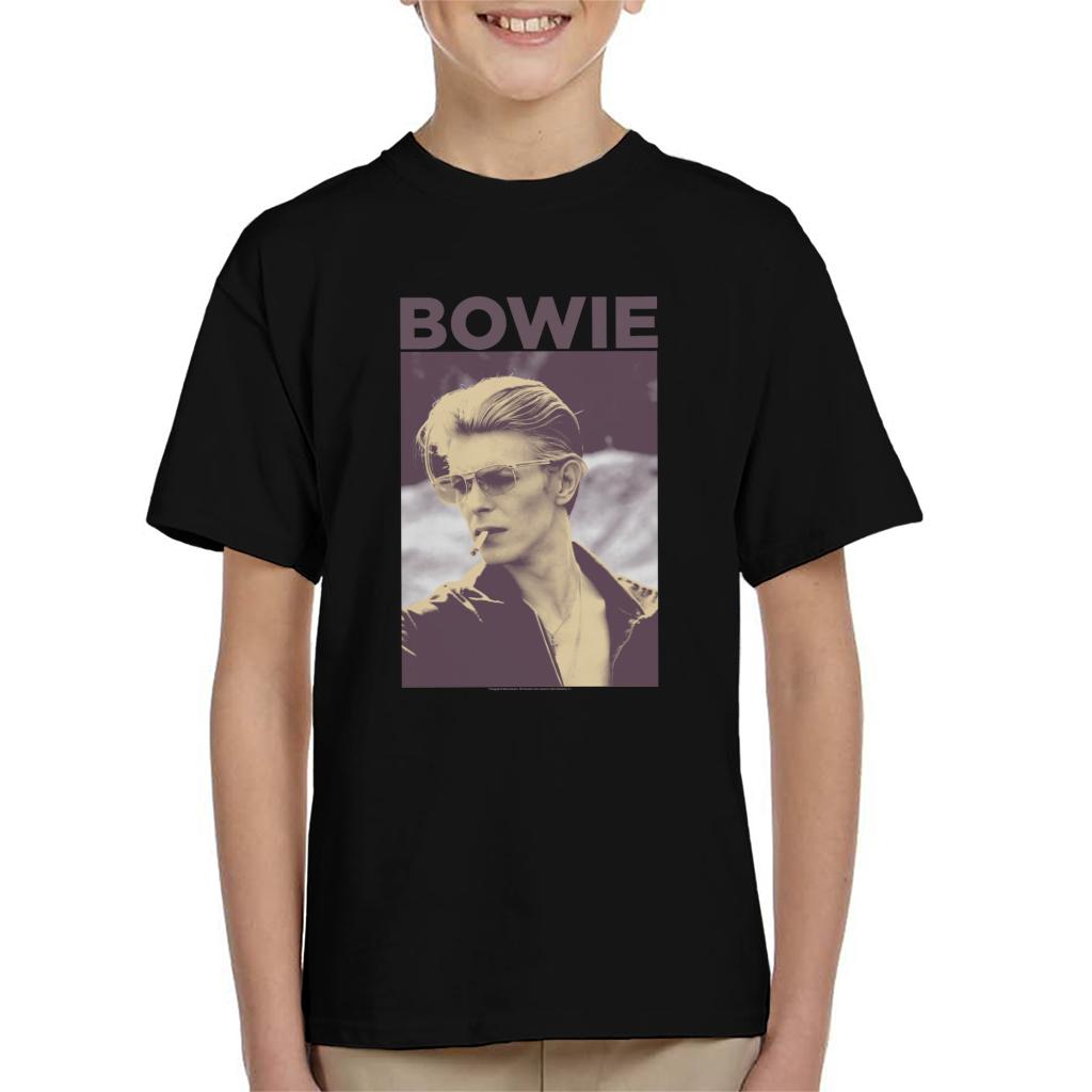 David Bowie Smoking Portrait Kid's T-Shirt-ALL + EVERY