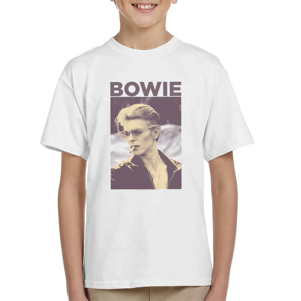 David Bowie Smoking Portrait Kid's T-Shirt-ALL + EVERY