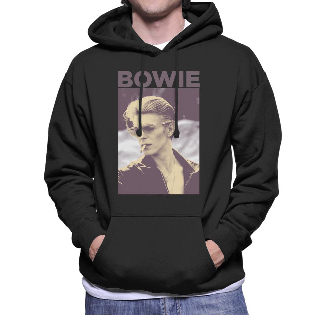 David Bowie Smoking Portrait Men's Hooded Sweatshirt-ALL + EVERY