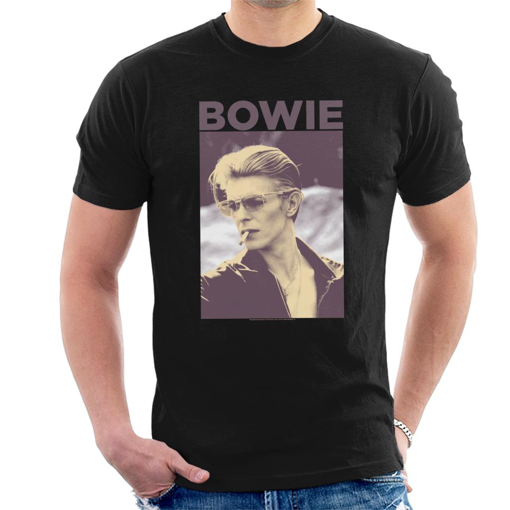 David Bowie Smoking Portrait Men's T-Shirt-ALL + EVERY