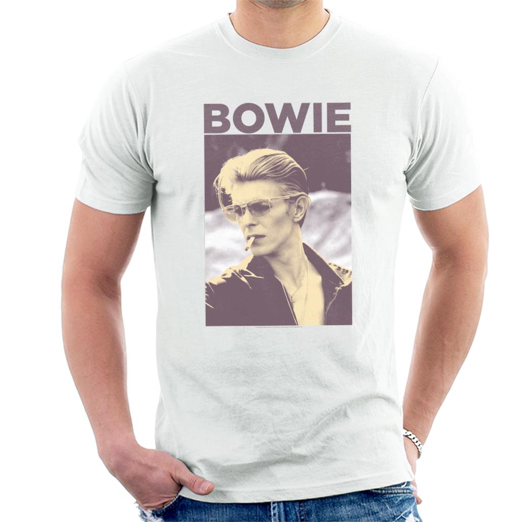 David Bowie Smoking Portrait Men's T-Shirt-ALL + EVERY