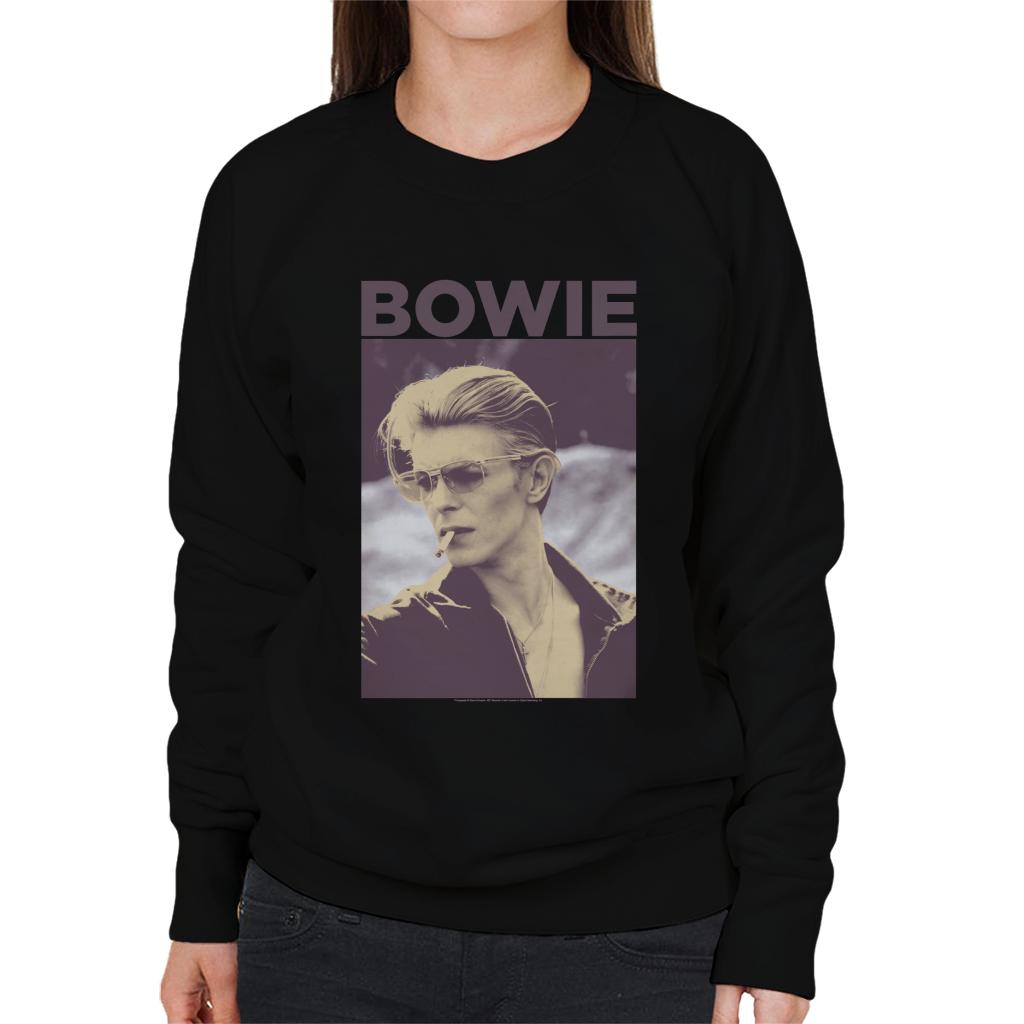 David Bowie Smoking Portrait Women's Sweatshirt-ALL + EVERY