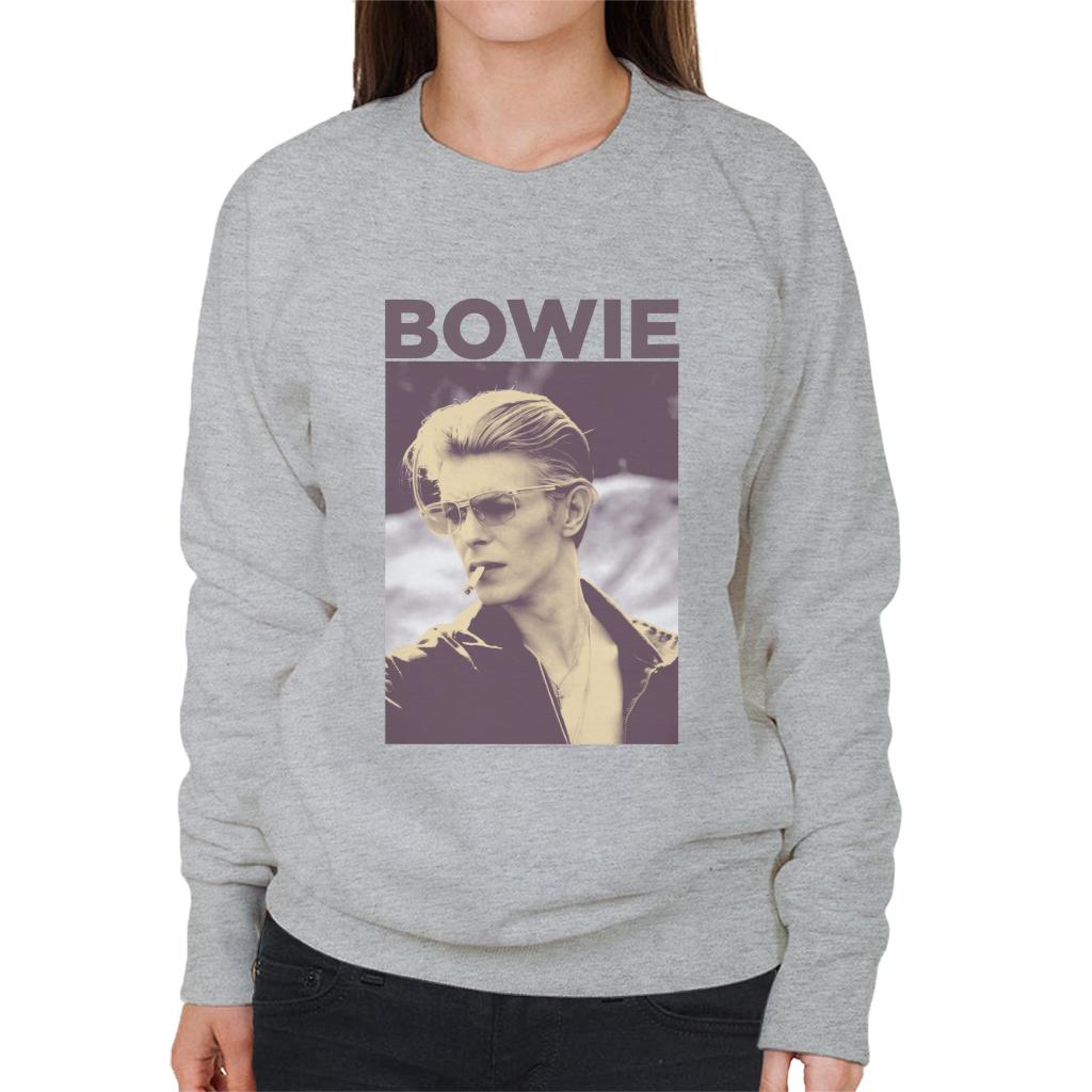 David Bowie Smoking Portrait Women's Sweatshirt-ALL + EVERY