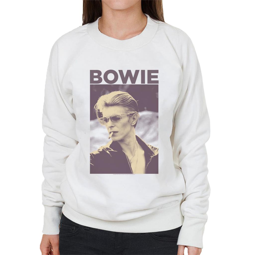 David Bowie Smoking Portrait Women's Sweatshirt-ALL + EVERY