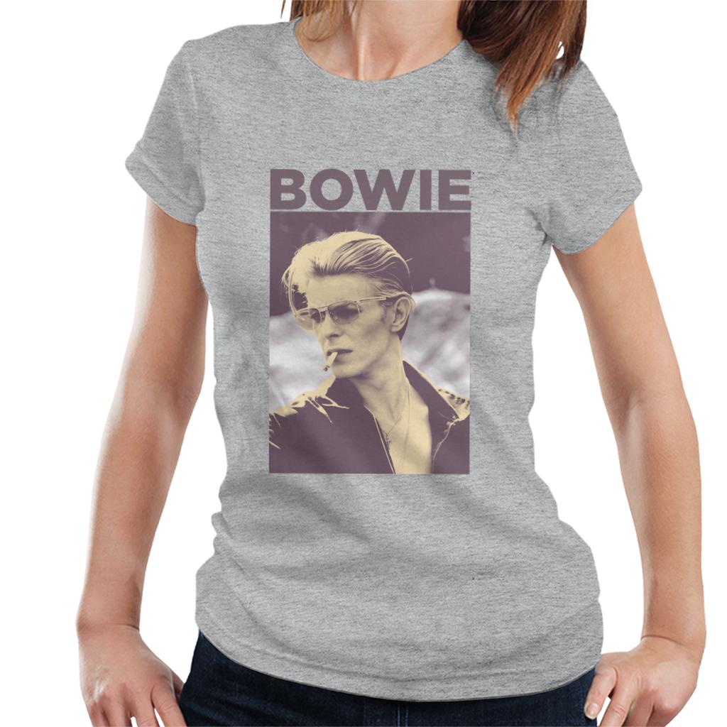 David Bowie Smoking Portrait Women's T-Shirt-ALL + EVERY