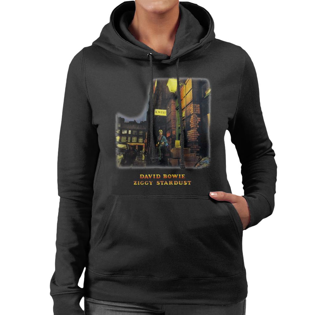 David Bowie K West Ziggy Stardust Women's Hooded Sweatshirt-ALL + EVERY