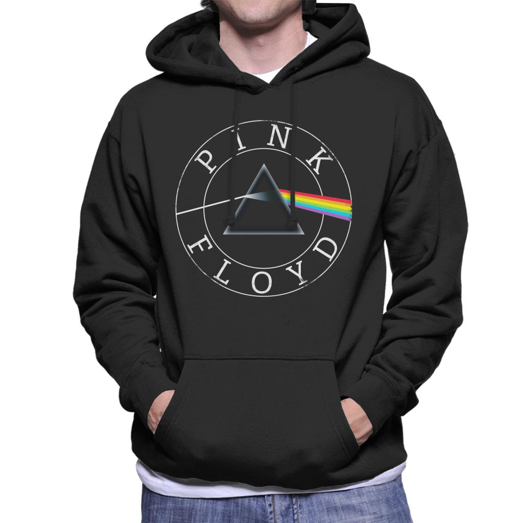 Pink Floyd Dark Side Of The Moon Circle Logo Men's Hooded Sweatshirt-ALL + EVERY