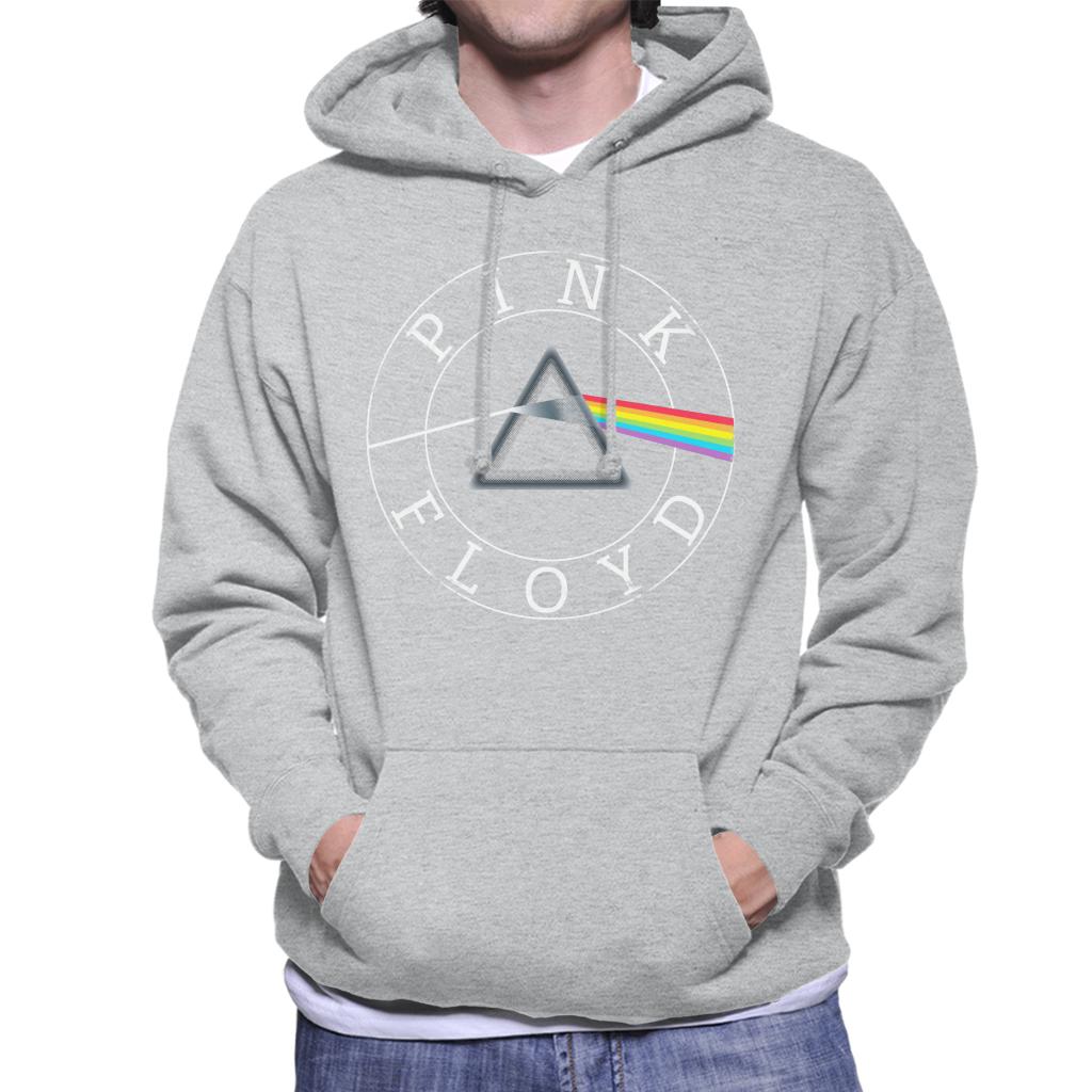 Pink Floyd Dark Side Of The Moon Circle Logo Men's Hooded Sweatshirt-ALL + EVERY