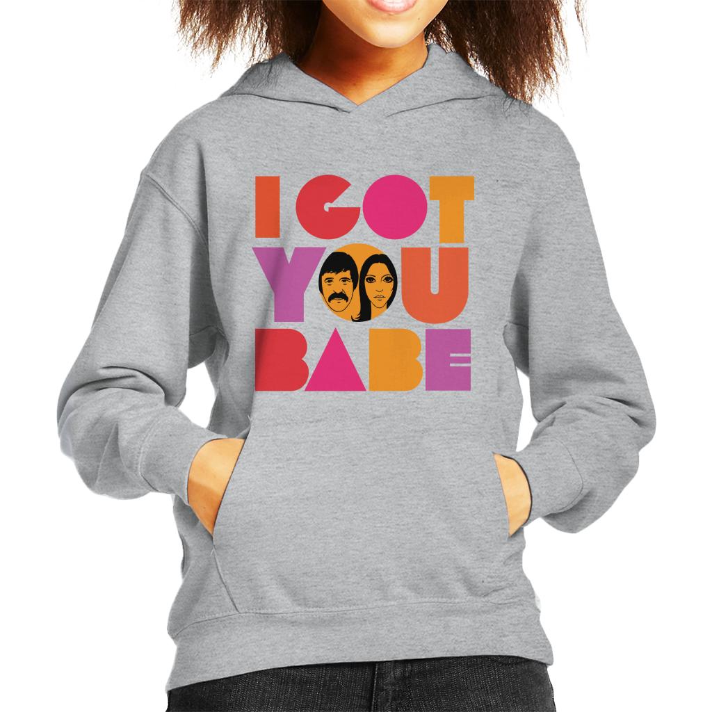 Sonny & Cher Headshot I Got You Babe Kid's Hooded Sweatshirt-ALL + EVERY