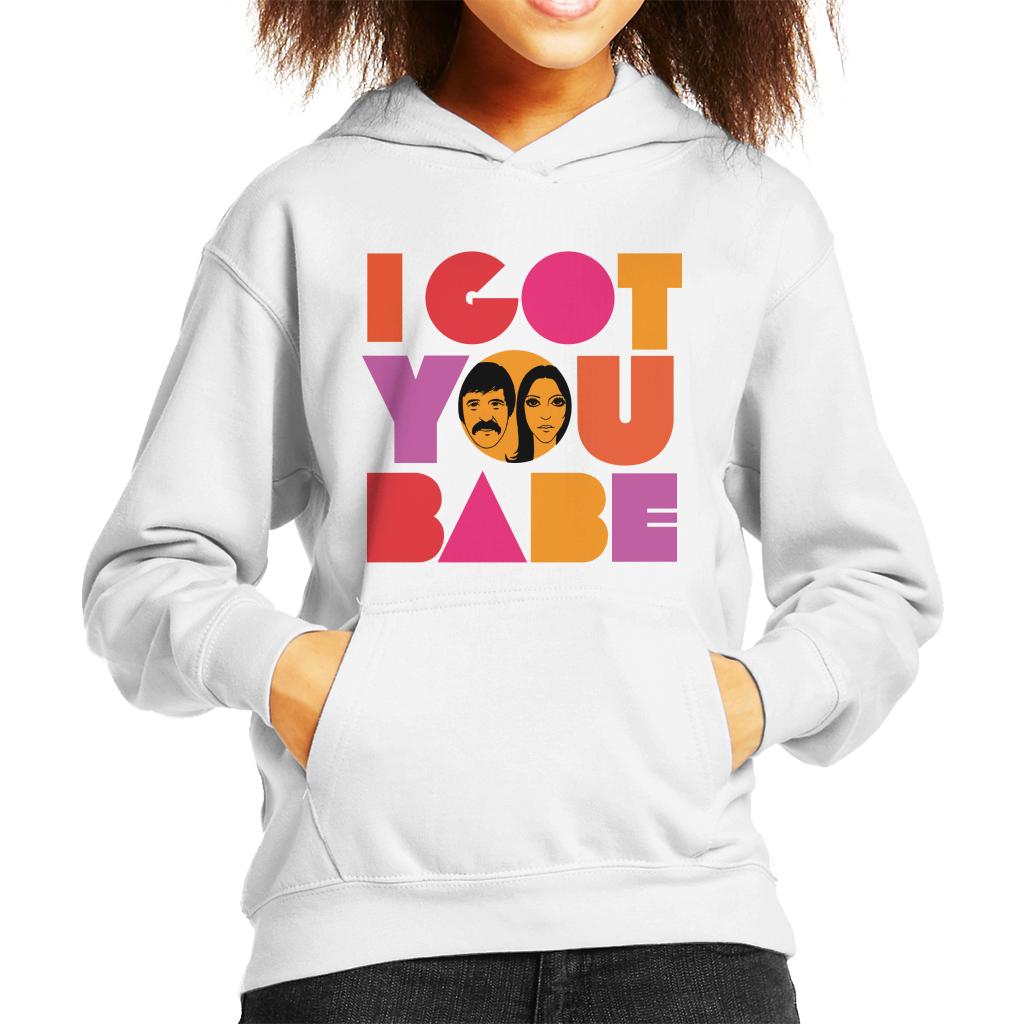 Sonny & Cher Headshot I Got You Babe Kid's Hooded Sweatshirt-ALL + EVERY