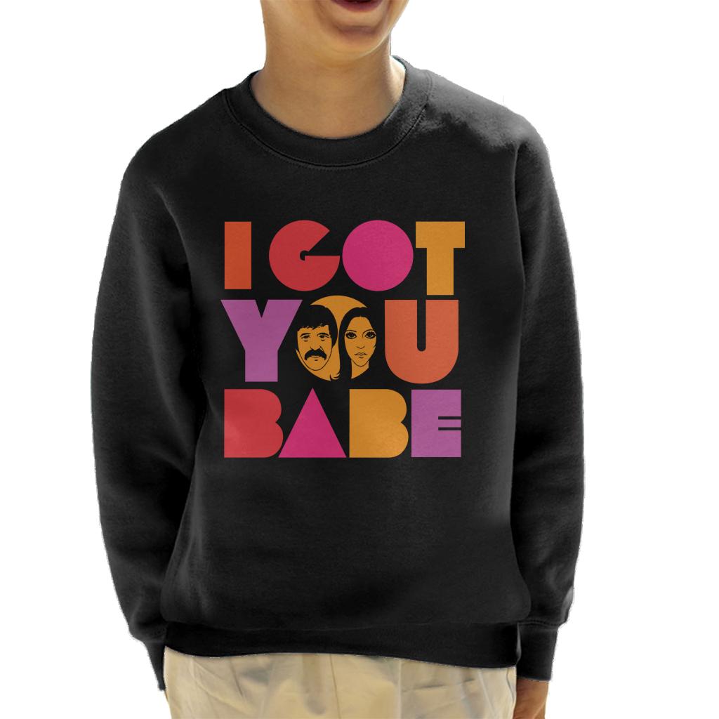 Sonny & Cher Headshot I Got You Babe Kid's Sweatshirt-ALL + EVERY