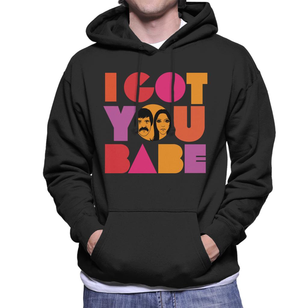 Sonny & Cher Headshot I Got You Babe Men's Hooded Sweatshirt-ALL + EVERY