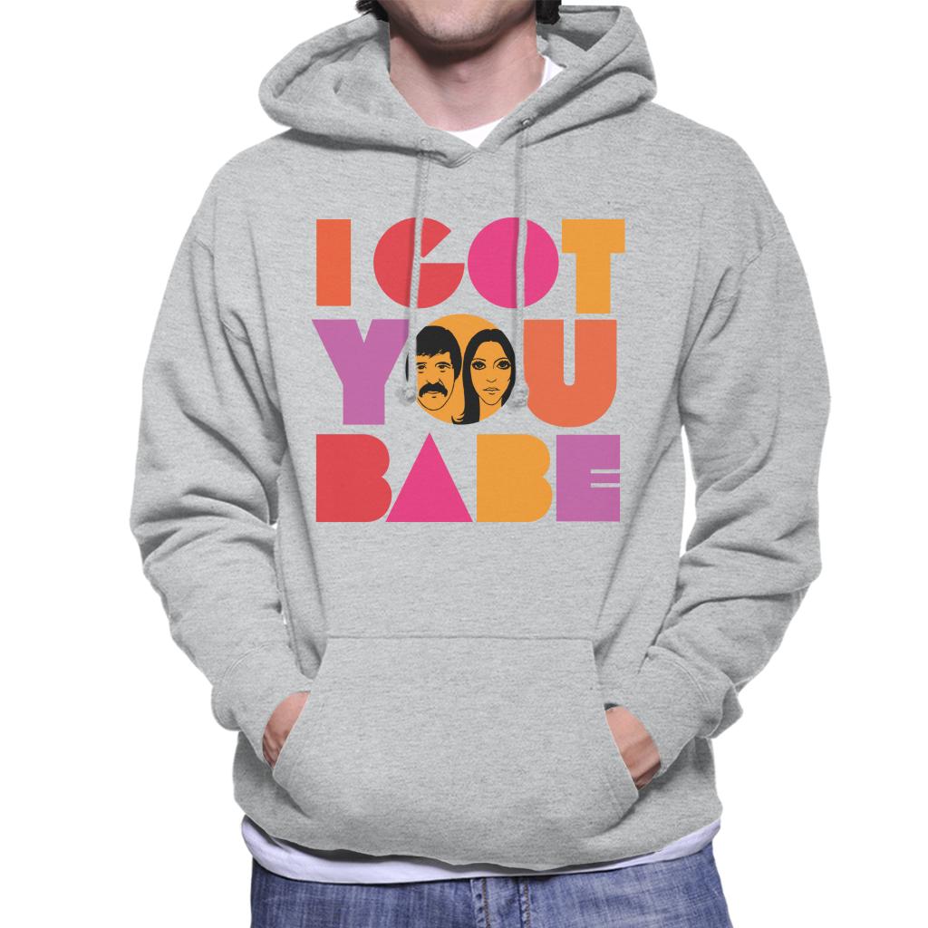 Sonny & Cher Headshot I Got You Babe Men's Hooded Sweatshirt-ALL + EVERY