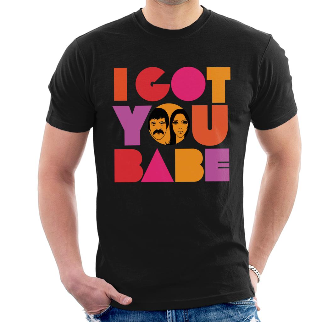 Sonny & Cher Headshot I Got You Babe Men's T-Shirt-ALL + EVERY