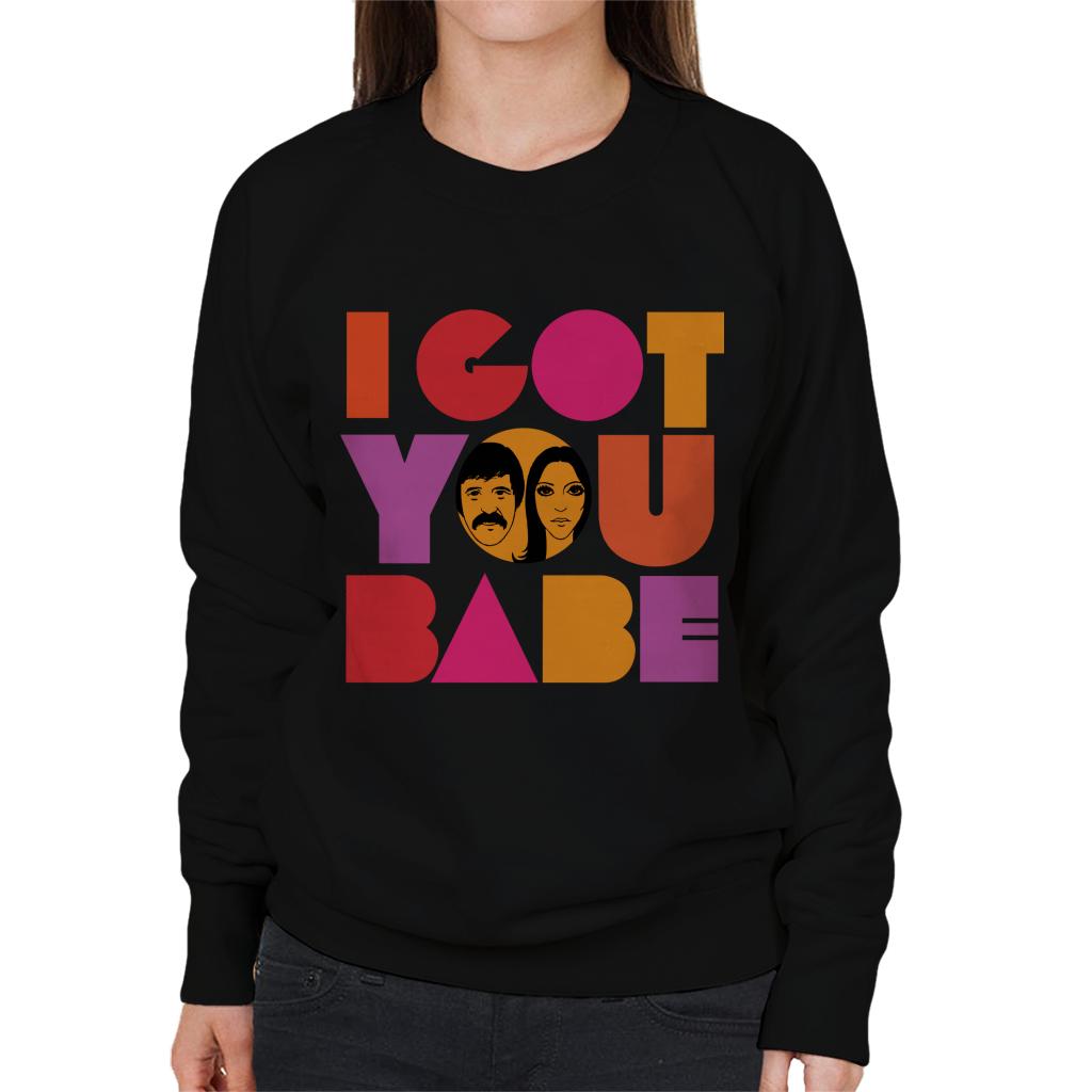 Sonny & Cher Headshot I Got You Babe Women's Sweatshirt-ALL + EVERY