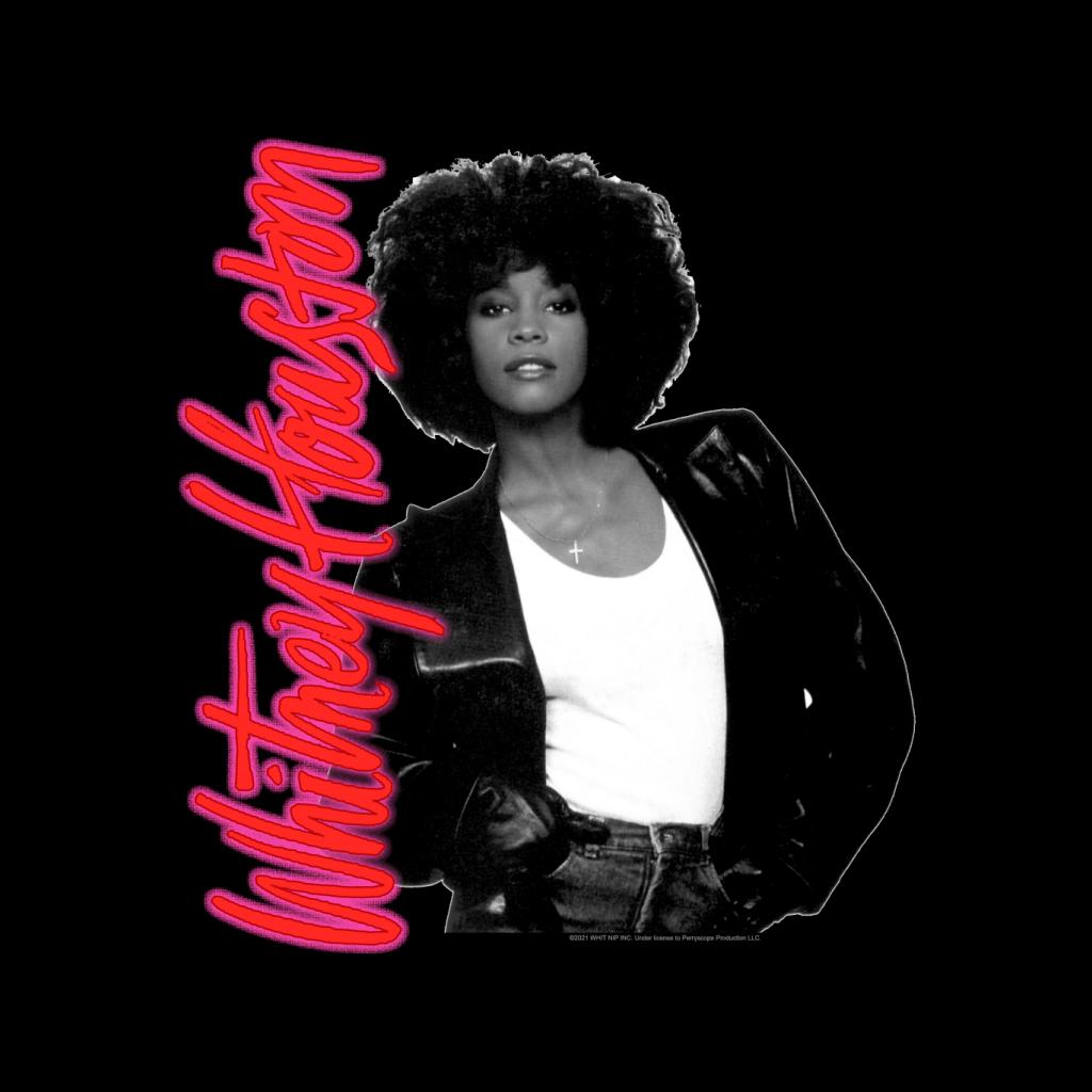 Whitney Houston Neon Logo Women's T-Shirt-ALL + EVERY