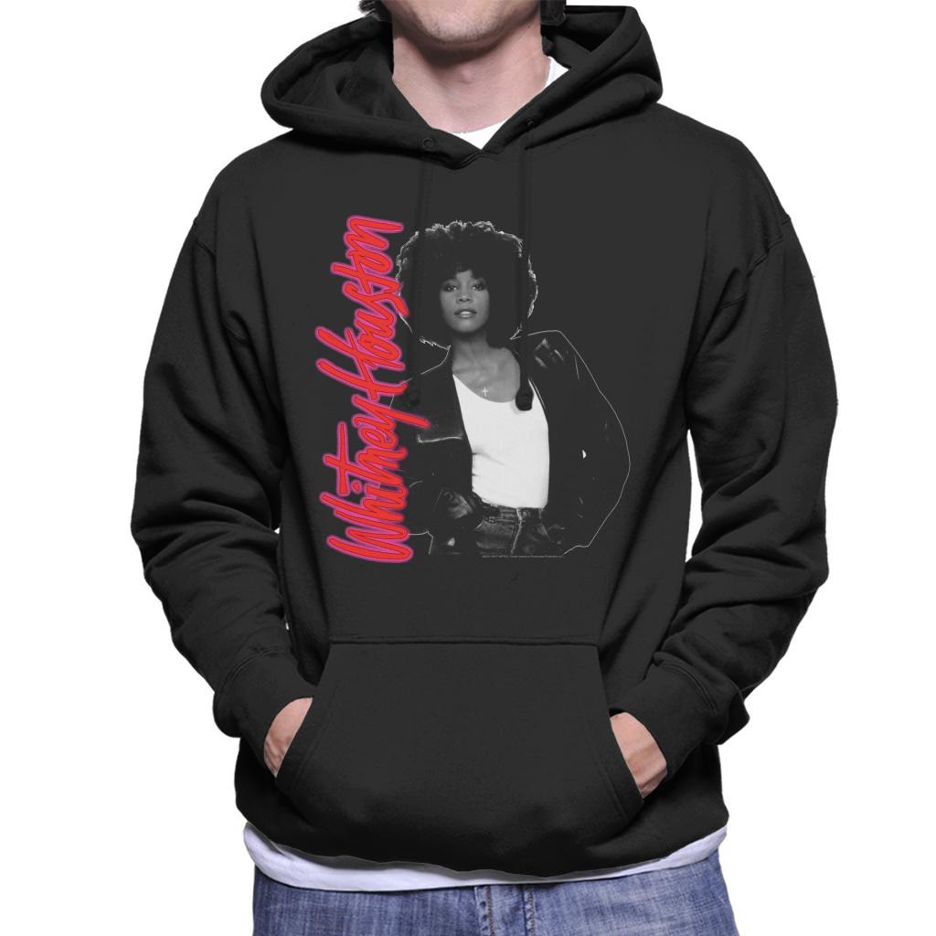 Whitney Houston Neon Logo Men's Hooded Sweatshirt-ALL + EVERY