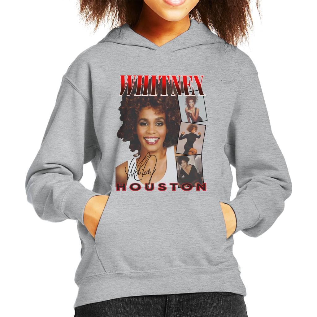 Whitney Houston Photos Montage Kid's Hooded Sweatshirt-ALL + EVERY