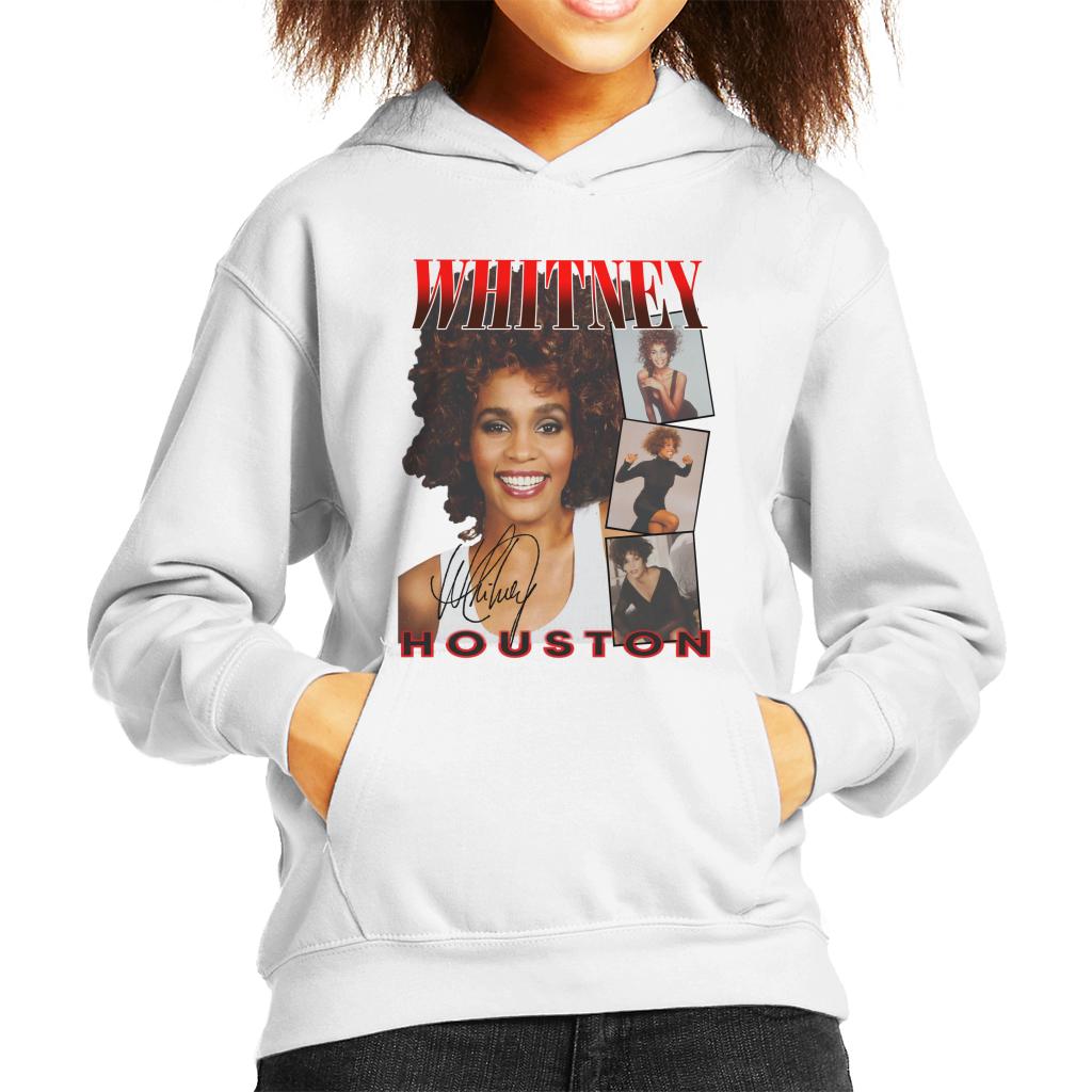 Whitney Houston Photos Montage Kid's Hooded Sweatshirt-ALL + EVERY