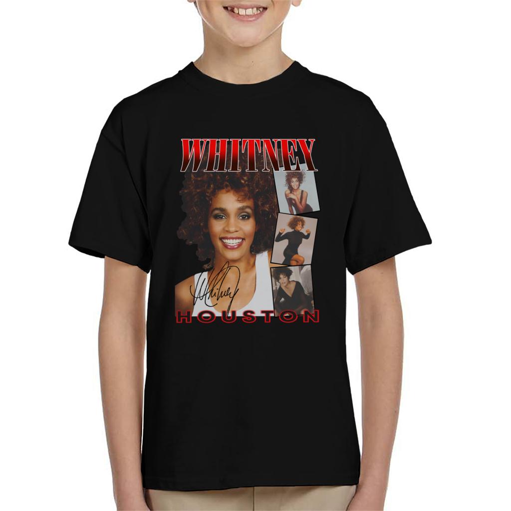 Whitney Houston Photos Montage Kid's T-Shirt-ALL + EVERY