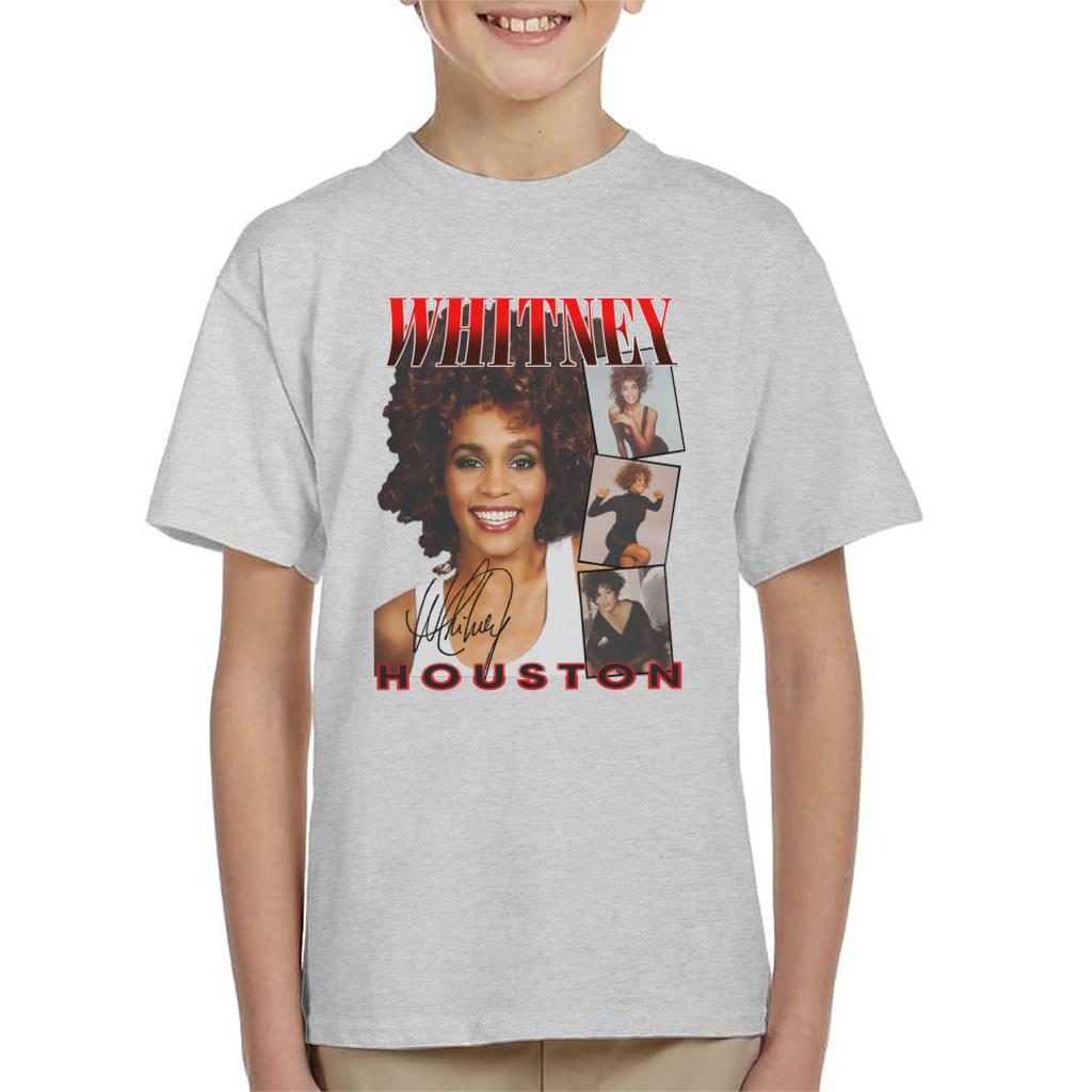 Whitney Houston Photos Montage Kid's T-Shirt-ALL + EVERY