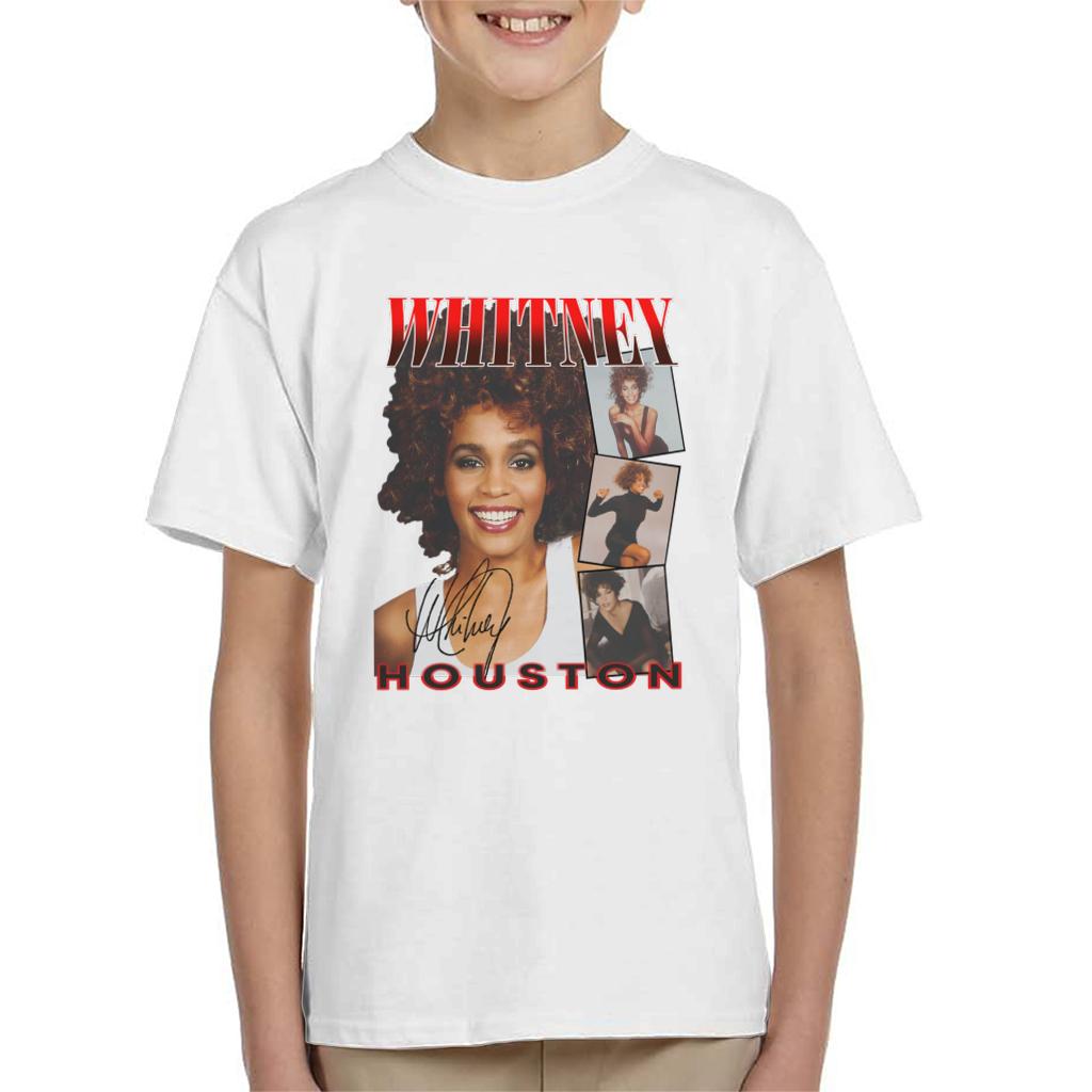 Whitney Houston Photos Montage Kid's T-Shirt-ALL + EVERY