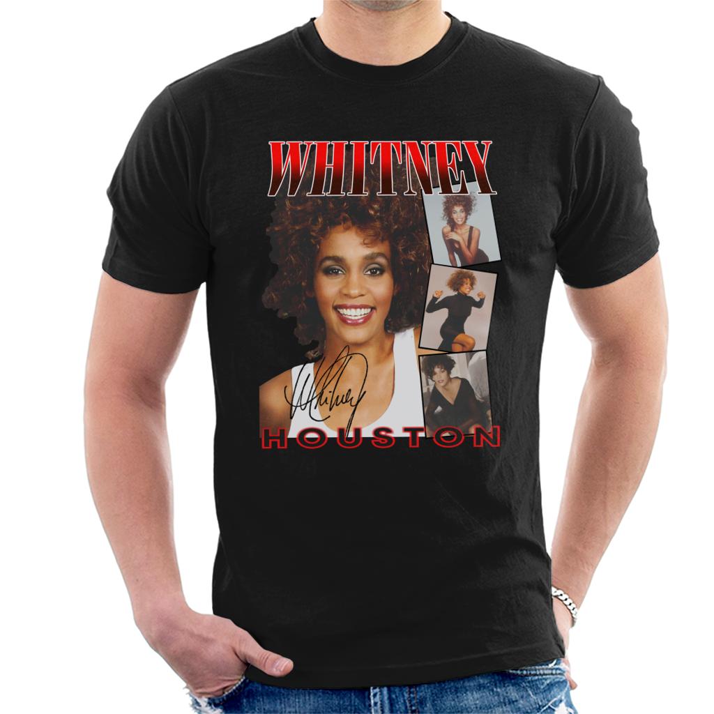 Whitney Houston Photos Montage Men's T-Shirt-ALL + EVERY