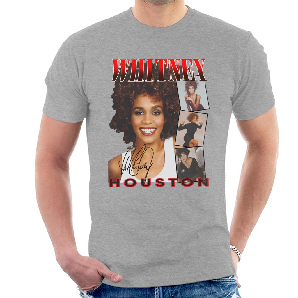 Whitney Houston Photos Montage Men's T-Shirt-ALL + EVERY