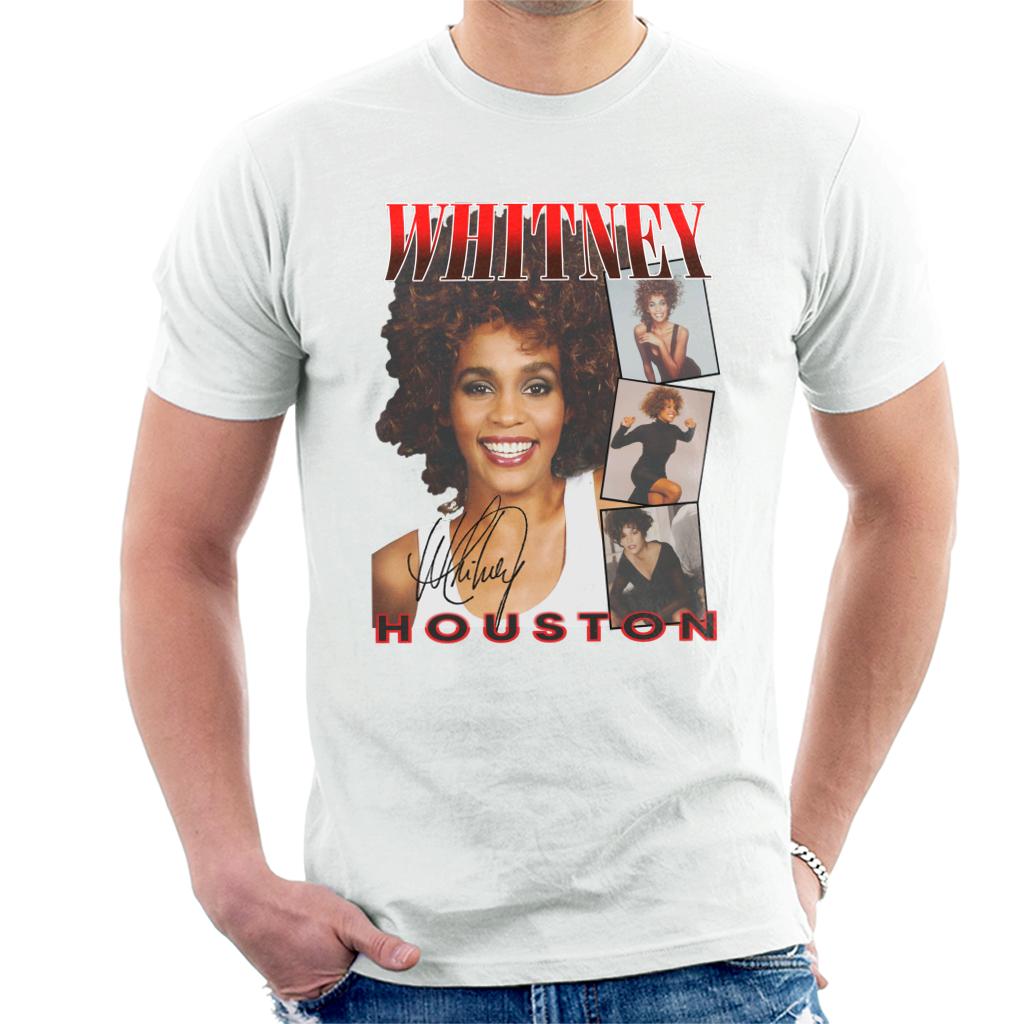 Whitney Houston Photos Montage Men's T-Shirt-ALL + EVERY