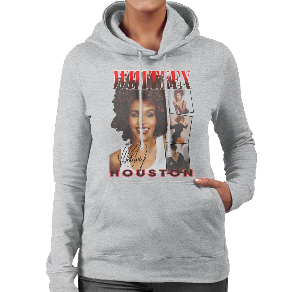 Whitney Houston Photos Montage Women's Hooded Sweatshirt-ALL + EVERY