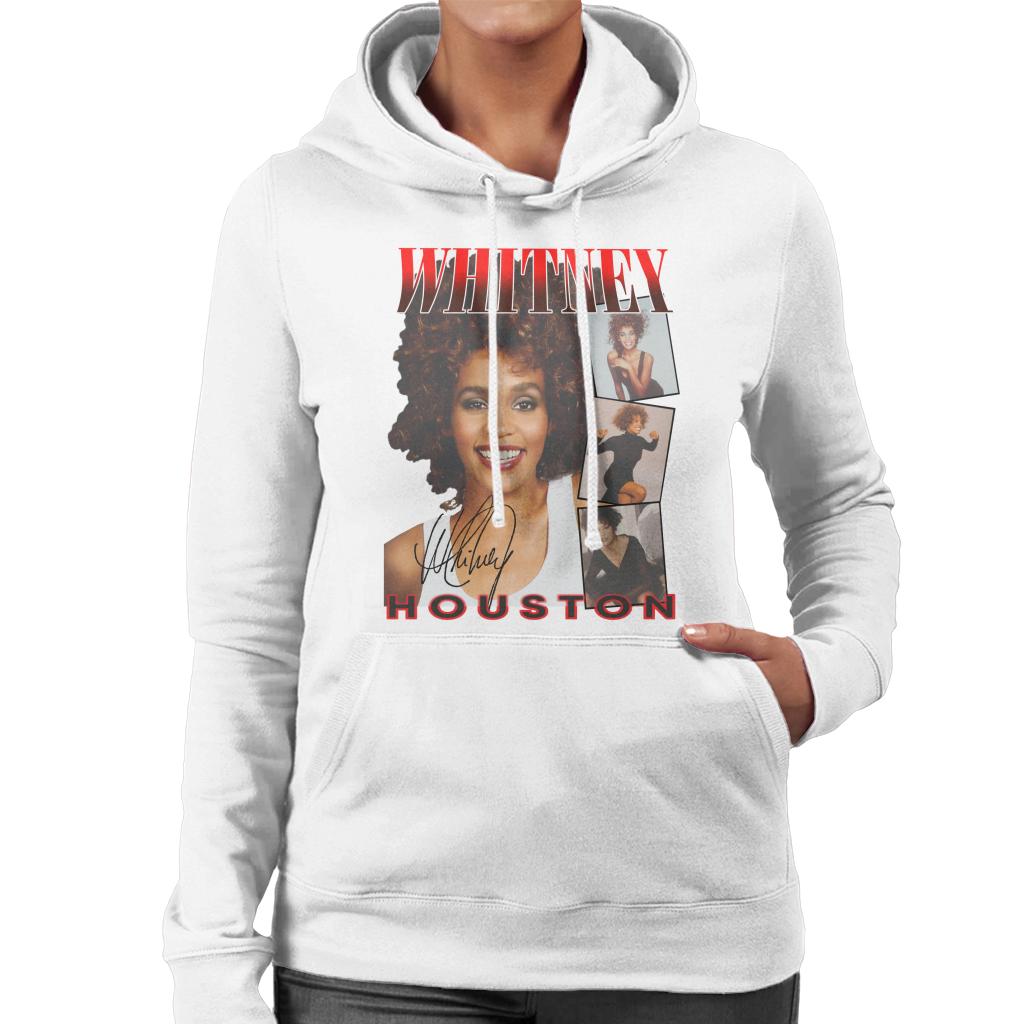 Whitney Houston Photos Montage Women's Hooded Sweatshirt-ALL + EVERY