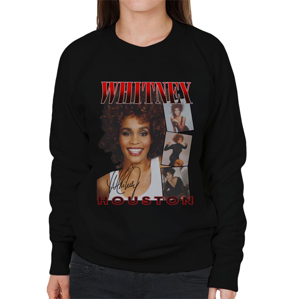 Whitney Houston Photos Montage Women's Sweatshirt-ALL + EVERY