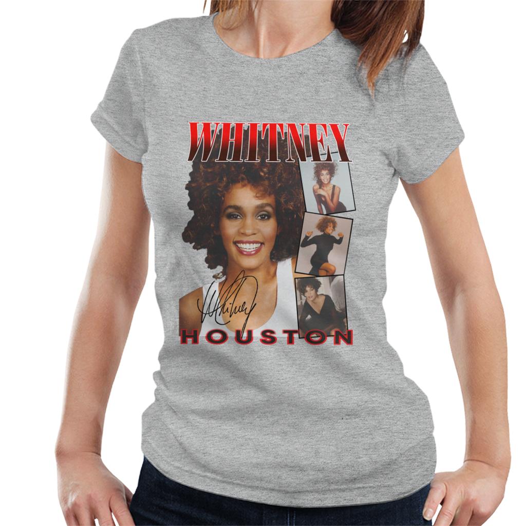 Whitney Houston Photos Montage Women's T-Shirt-ALL + EVERY