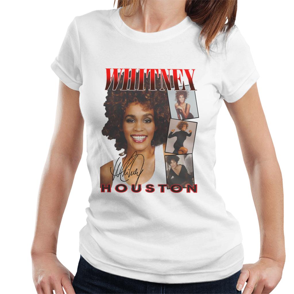 Whitney Houston Photos Montage Women's T-Shirt-ALL + EVERY