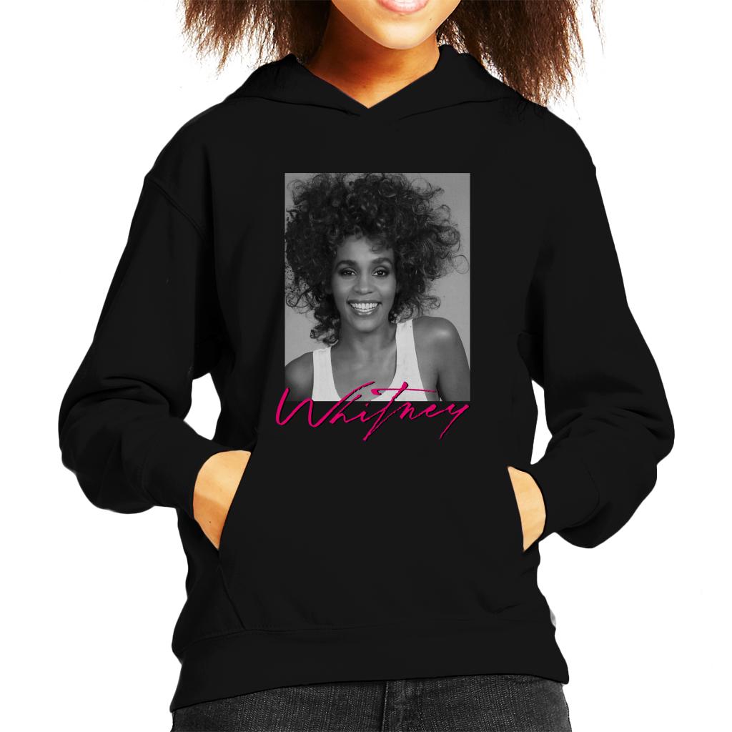 Whitney Houston Smiling Portrait Kid's Hooded Sweatshirt-ALL + EVERY