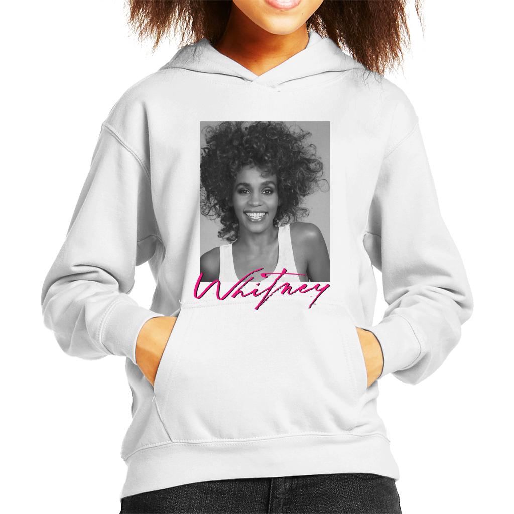 Whitney Houston Smiling Portrait Kid's Hooded Sweatshirt-ALL + EVERY