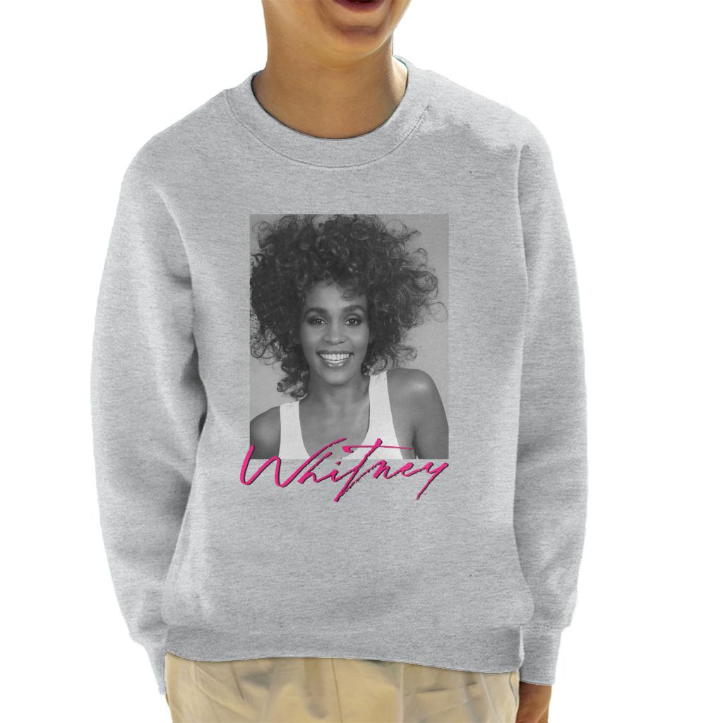 Whitney Houston Smiling Portrait Kid's Sweatshirt-ALL + EVERY